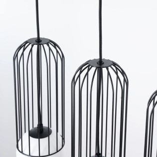Suspension Zovolu, noir, 3 lumières