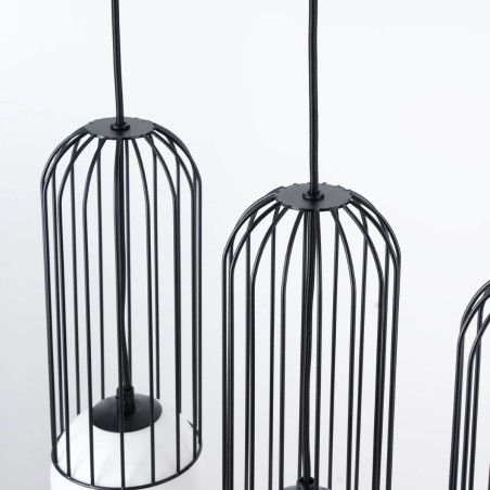 Suspension Zovolu, noir, 3 lumières