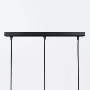 Suspension Zovolu, noir, 3 lumières