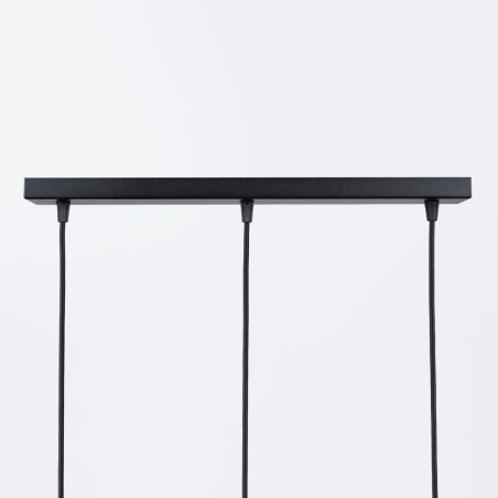 Suspension Zovolu, noir, 3 lumières