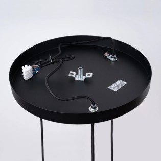 Suspension Zovolu, noir, 3 lumières