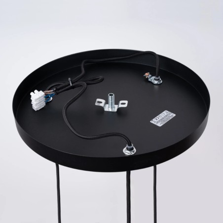 Suspension Zovolu, noir, 3 lumières