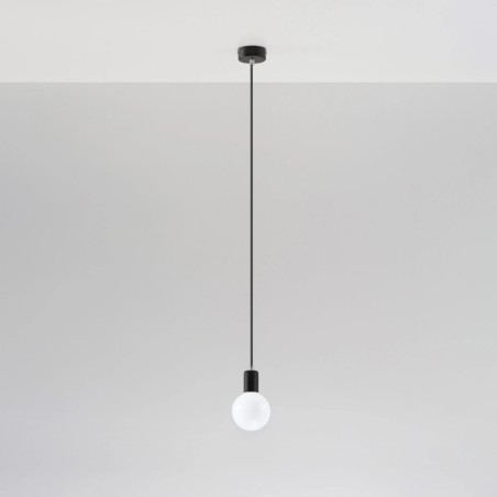 Suspension Reorti, noir, 1 lumière