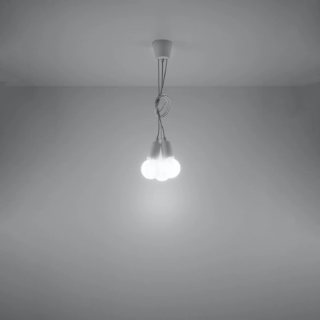 Suspension Tina, blanc, 3 lumières