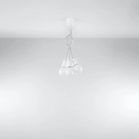 Suspension Tina, blanc, 5 lumières