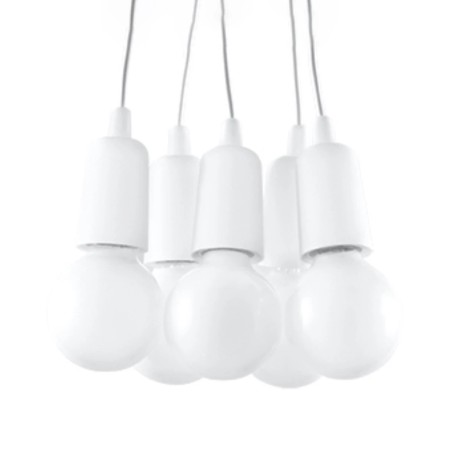 Suspension Tina, blanc, 5 lumières