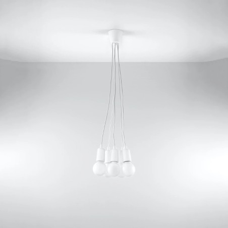 Suspension Tina, blanc, 5 lumières