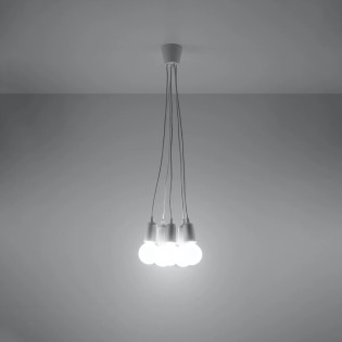 Suspension Tina, blanc, 5 lumières