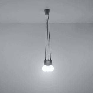 Suspension Tina, gris, 3 lumières