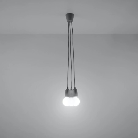 Suspension Tina, gris, 3 lumières