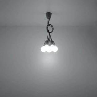 Suspension Tina, gris, 5 lumières