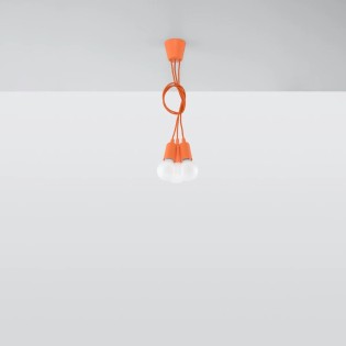 Suspension Tina, orange, 3 lumières