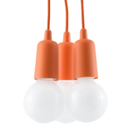 Suspension Tina, orange, 3 lumières