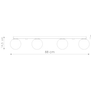 Spot en ligne Eaus blanc, 4 lumières