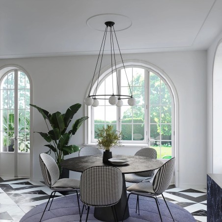 Suspension Eaus noire, 5 lumières