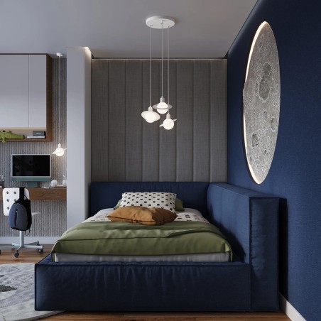 Suspension Rena, blanc, 3 lumières