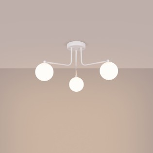 Suspension Cumo, blanc, 3 lumières