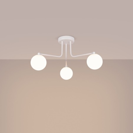 Suspension Cumo, blanc, 3 lumières
