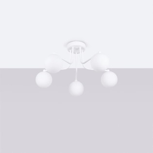 Suspension Cumo, blanc, 5 lumières