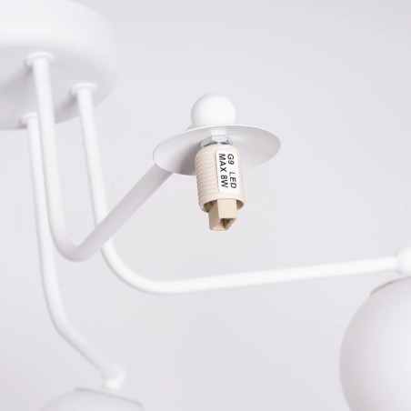 Suspension Cumo, blanc, 5 lumières