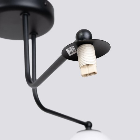 Suspension Cumo, noir, 3 lumières