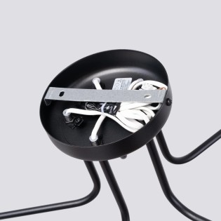 Suspension Cumo, noir, 5 lumières