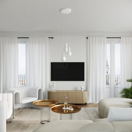 Suspension Mido, blanc, 3 lumières