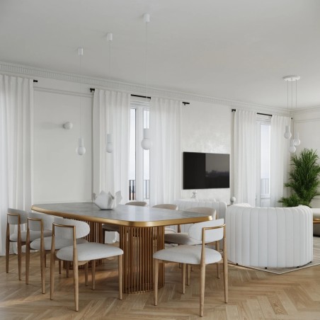 Suspension Mido, blanc, 3 lumières