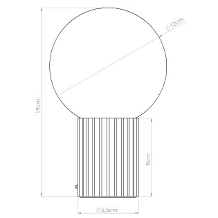 Lampe de table Mido, blanc