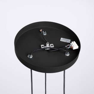 Suspension Mido, noir, 3 lumières