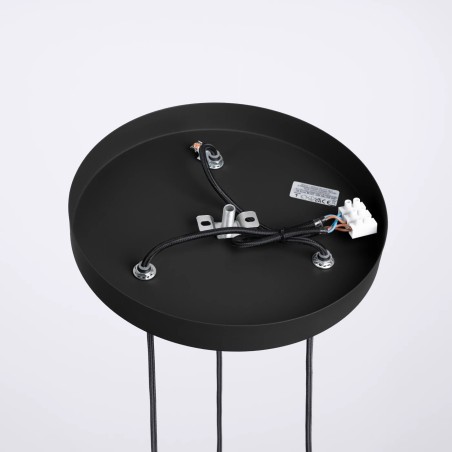 Suspension Mido, noir, 3 lumières