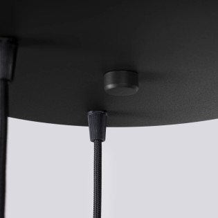 Suspension Mido, noir, 3 lumières