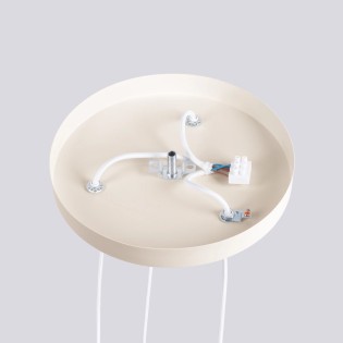 Suspension Mido, beige, 3 lumières