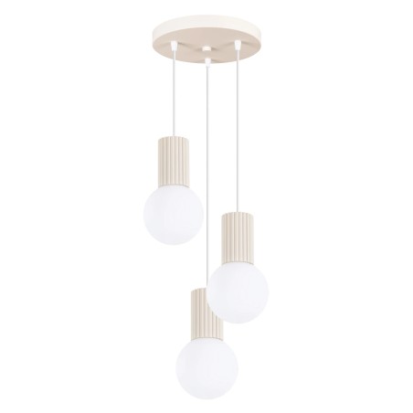 Suspension Mido, beige, 3 lumières