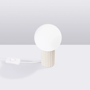 Lampe de table Mido, beige