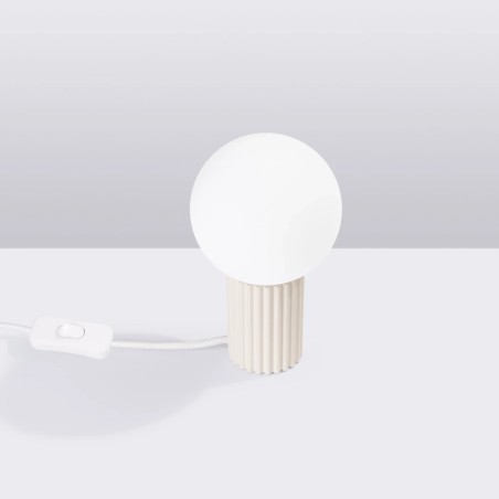 Lampe de table Mido, beige