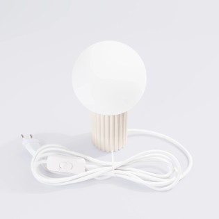 Lampe de table Mido, beige
