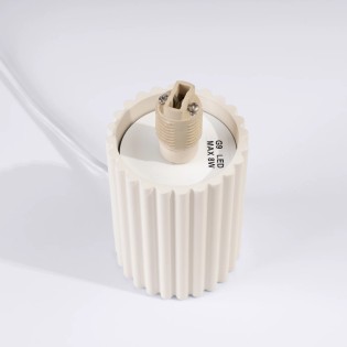 Lampe de table Mido, beige