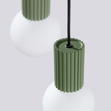 Suspension Mido, vert, 3 lumières
