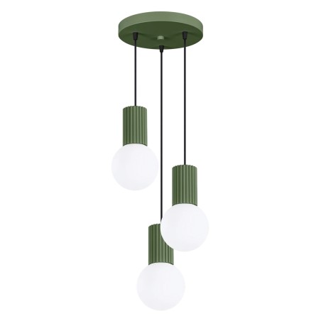 Suspension Mido, vert, 3 lumières