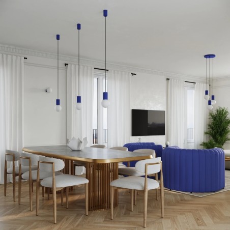 Suspension Mido, bleu outremer, 3 lumières