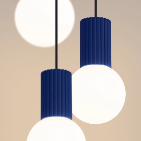 Suspension Mido, bleu outremer, 3 lumières