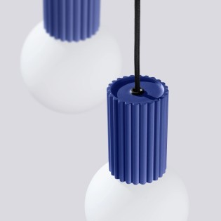 Suspension Mido, bleu outremer, 3 lumières