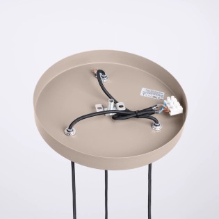 Suspension Mido, taupe, 3 lumières