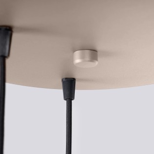 Suspension Mido, taupe, 3 lumières