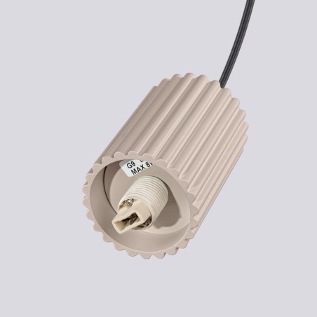 Suspension Mido, taupe, 3 lumières
