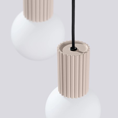 Suspension Mido, taupe, 3 lumières