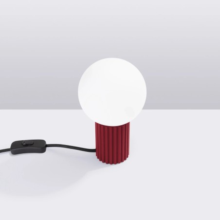 Lampe de table Mido, burgundy