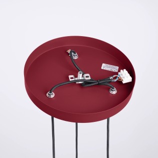 Suspension Mido, burgundy , 3 lumières