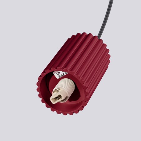 Suspension Mido, burgundy , 3 lumières